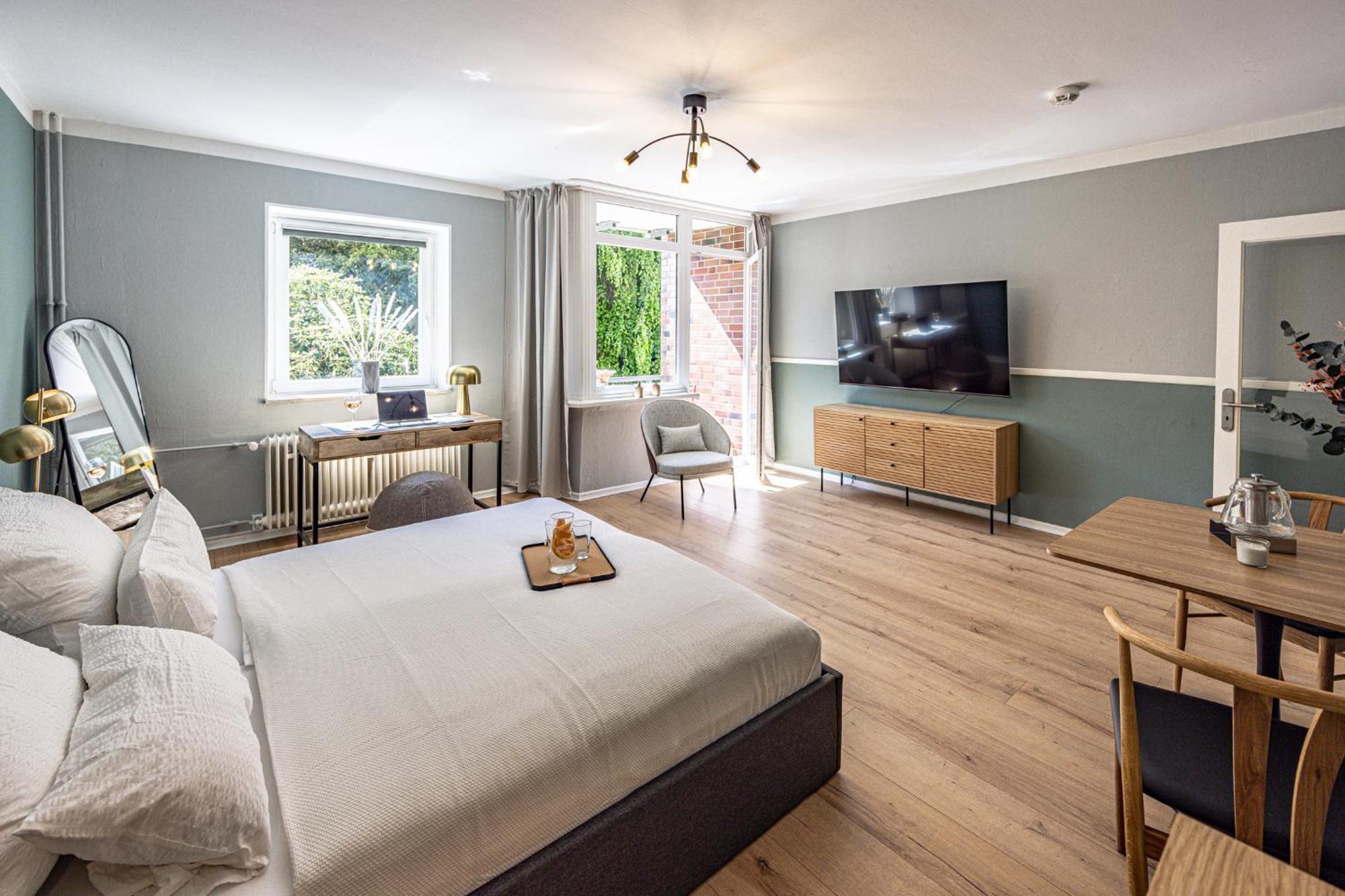 Have-A-Nice-Stay - Nahe Bahnhof Ahrensburg - 20 Minuten Nach Hamburg - Trotzdem Ruhig Gelegen - 6 Minuten Zu Fuss Ins Zentrum Ahrensburg - Modern Eingerichtet Luaran gambar