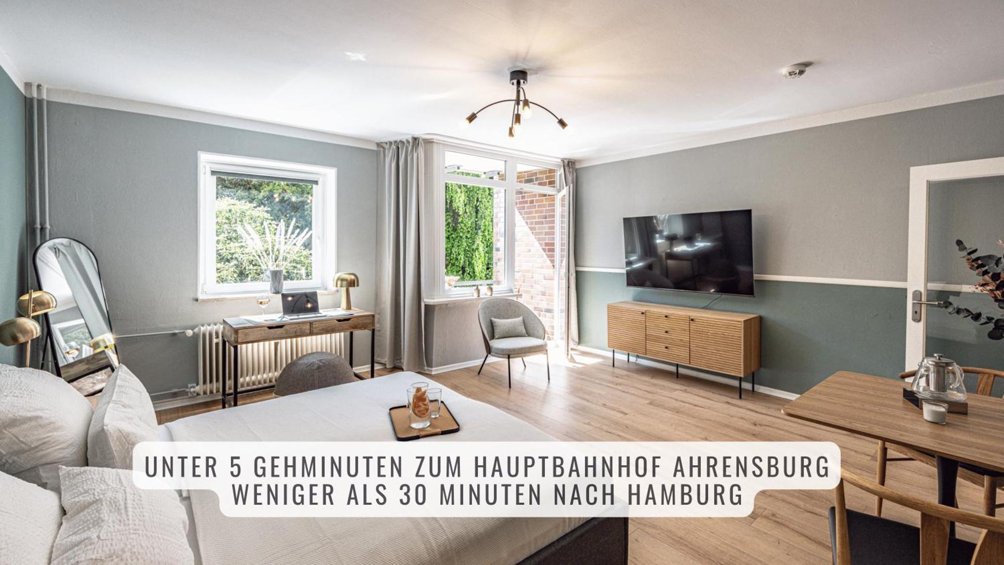 Have-A-Nice-Stay - Nahe Bahnhof Ahrensburg - 20 Minuten Nach Hamburg - Trotzdem Ruhig Gelegen - 6 Minuten Zu Fuss Ins Zentrum Ahrensburg - Modern Eingerichtet Luaran gambar